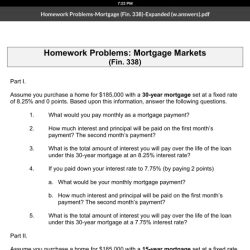 Fine print mortgage bill answer key