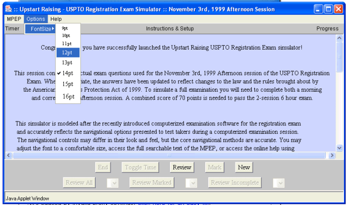 Patent bar exam example questions