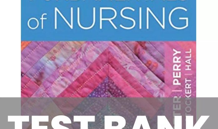 Fundamentals of nursing potter and perry test bank